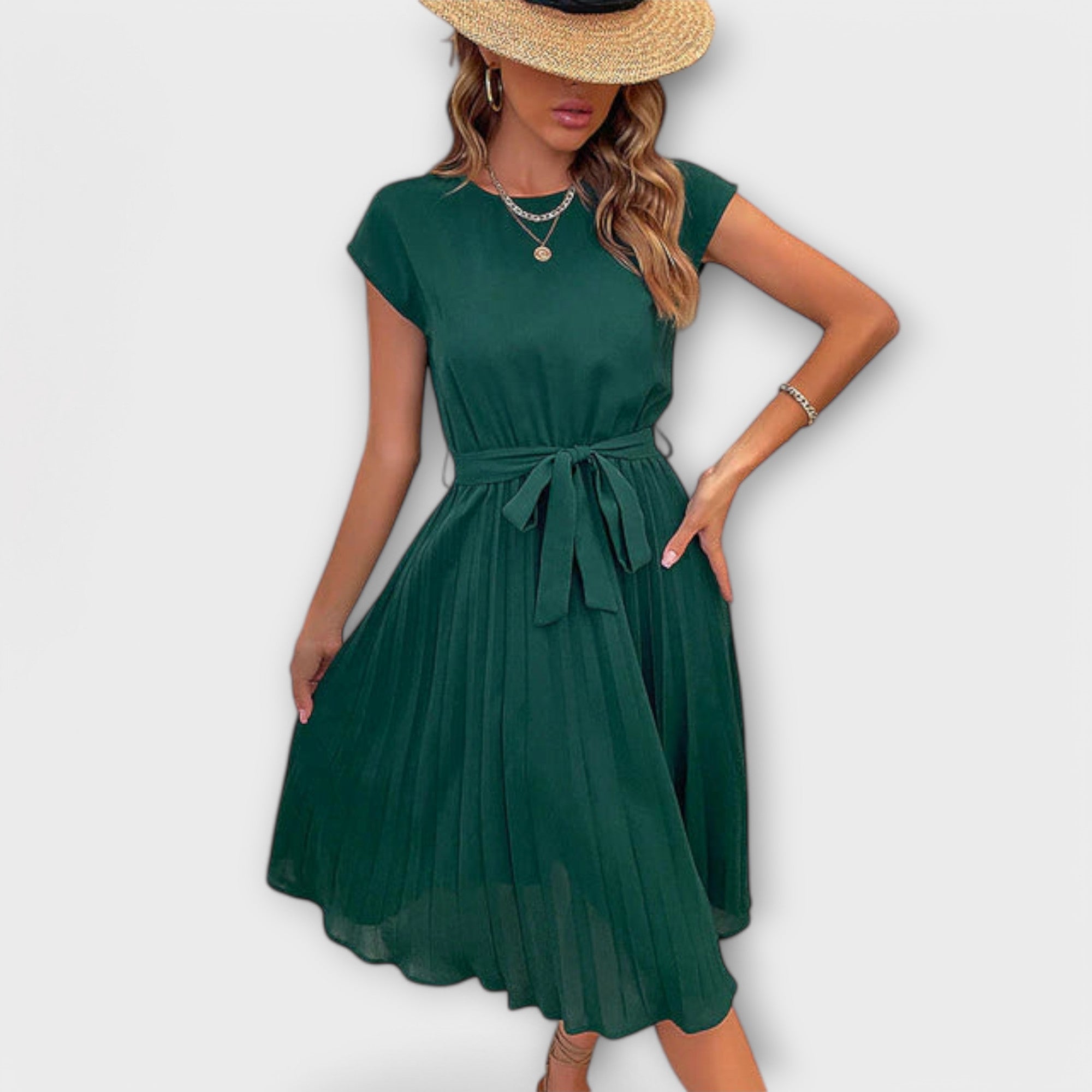 Effortless Casual Pleated Dress for Everyday Chic