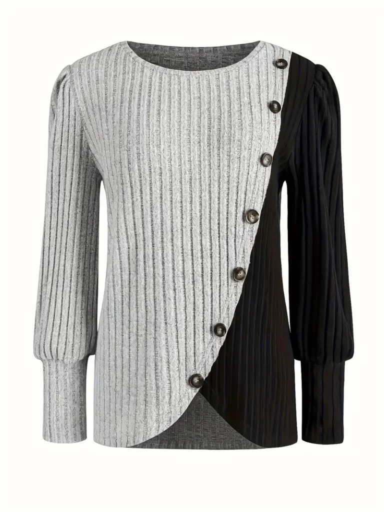 KAIA Casual Long Sleeve Sweater for a Relaxed and Stylish Look