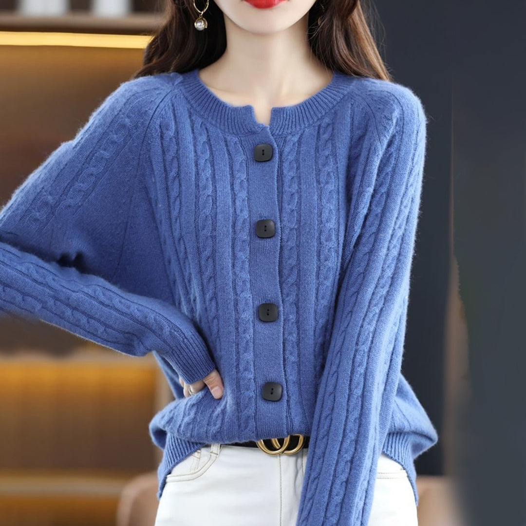 Lily | Women's Warm Knitted Vest with Buttons and Relaxed Fit for Winter