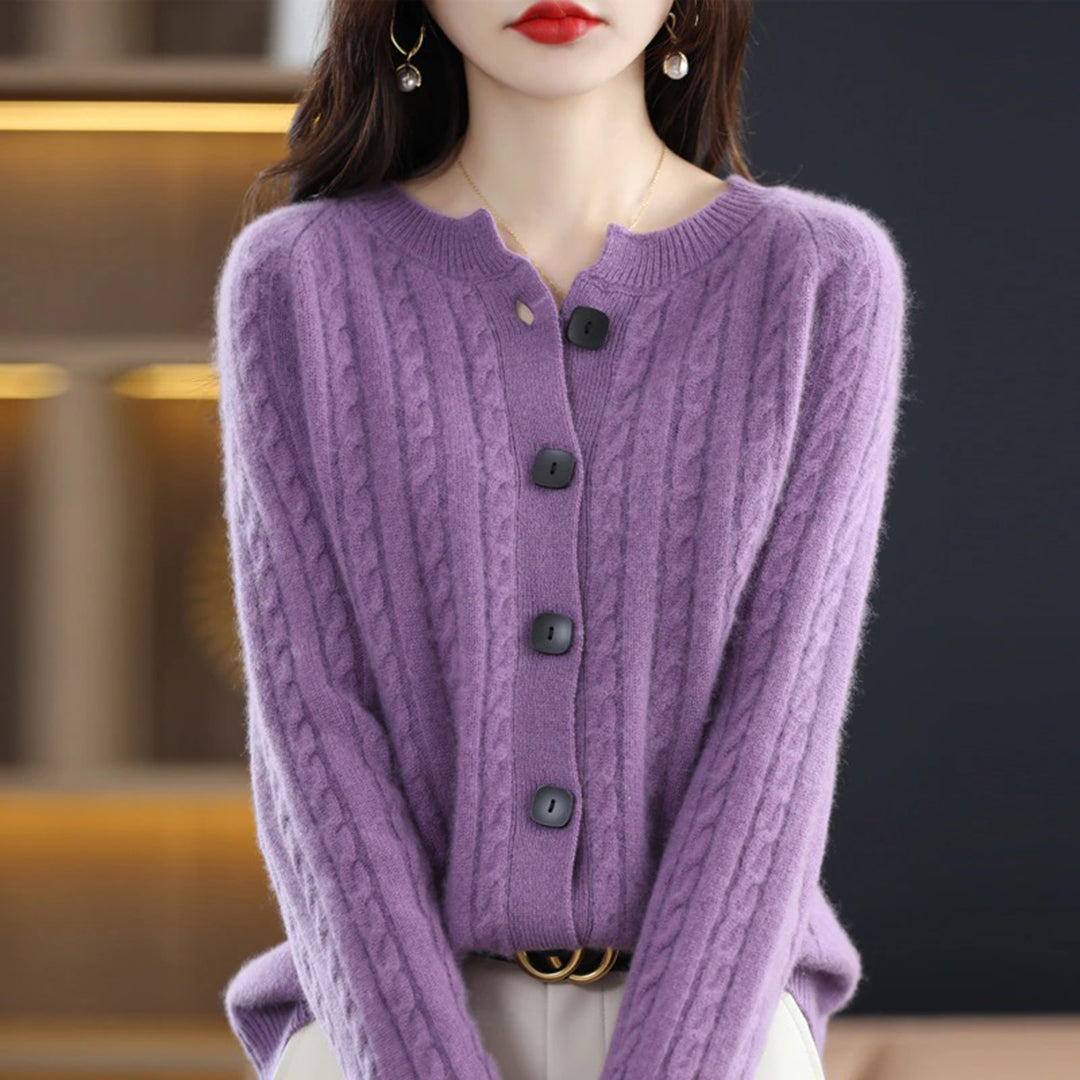 Lily | Women's Warm Knitted Vest with Buttons and Relaxed Fit for Winter