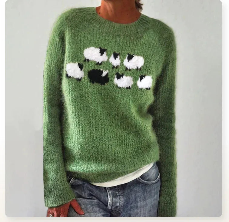 Bianka | Cozy & Adorable Sheep Pattern Sweater