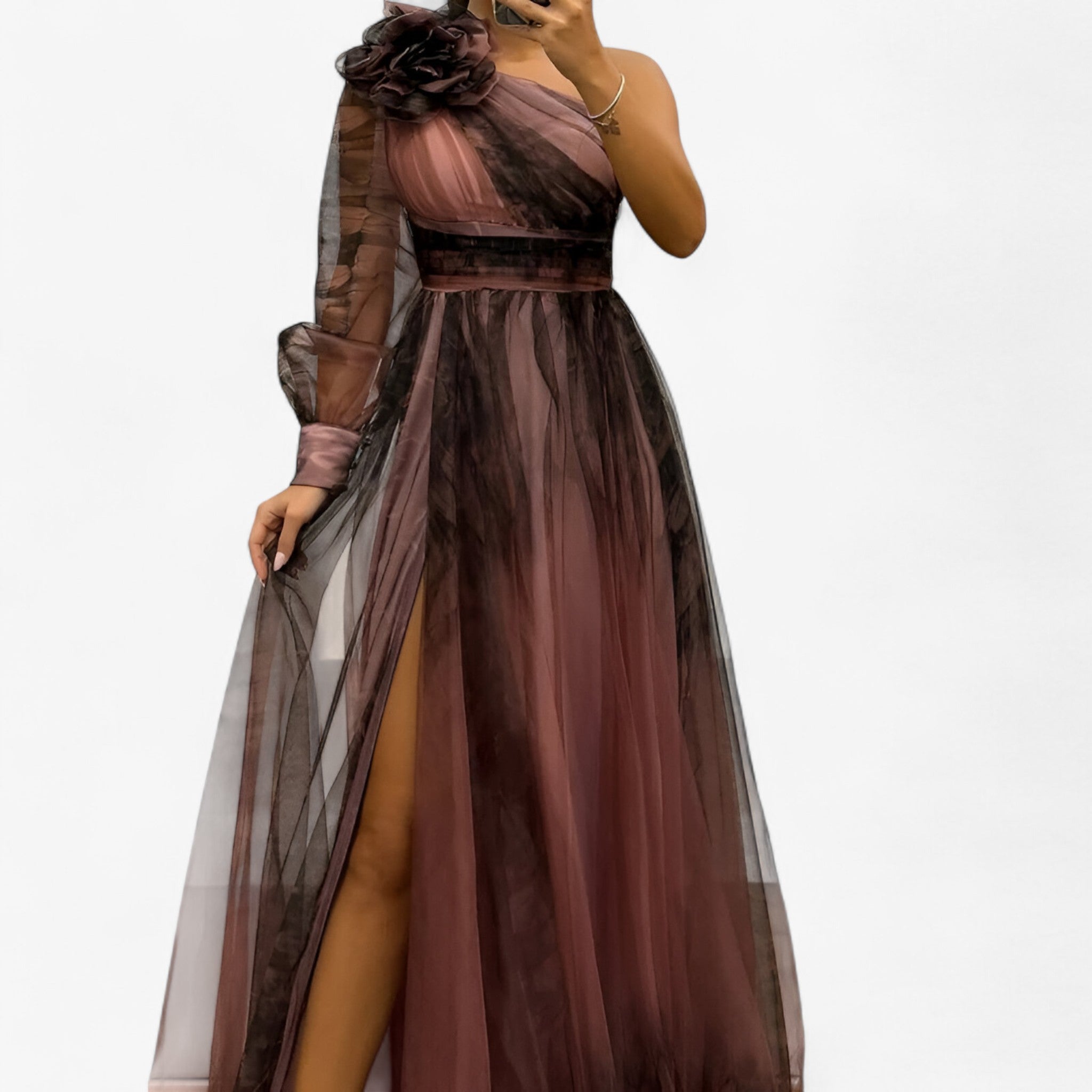 Alma | Women's Elegant Asymmetric Maxi Dress