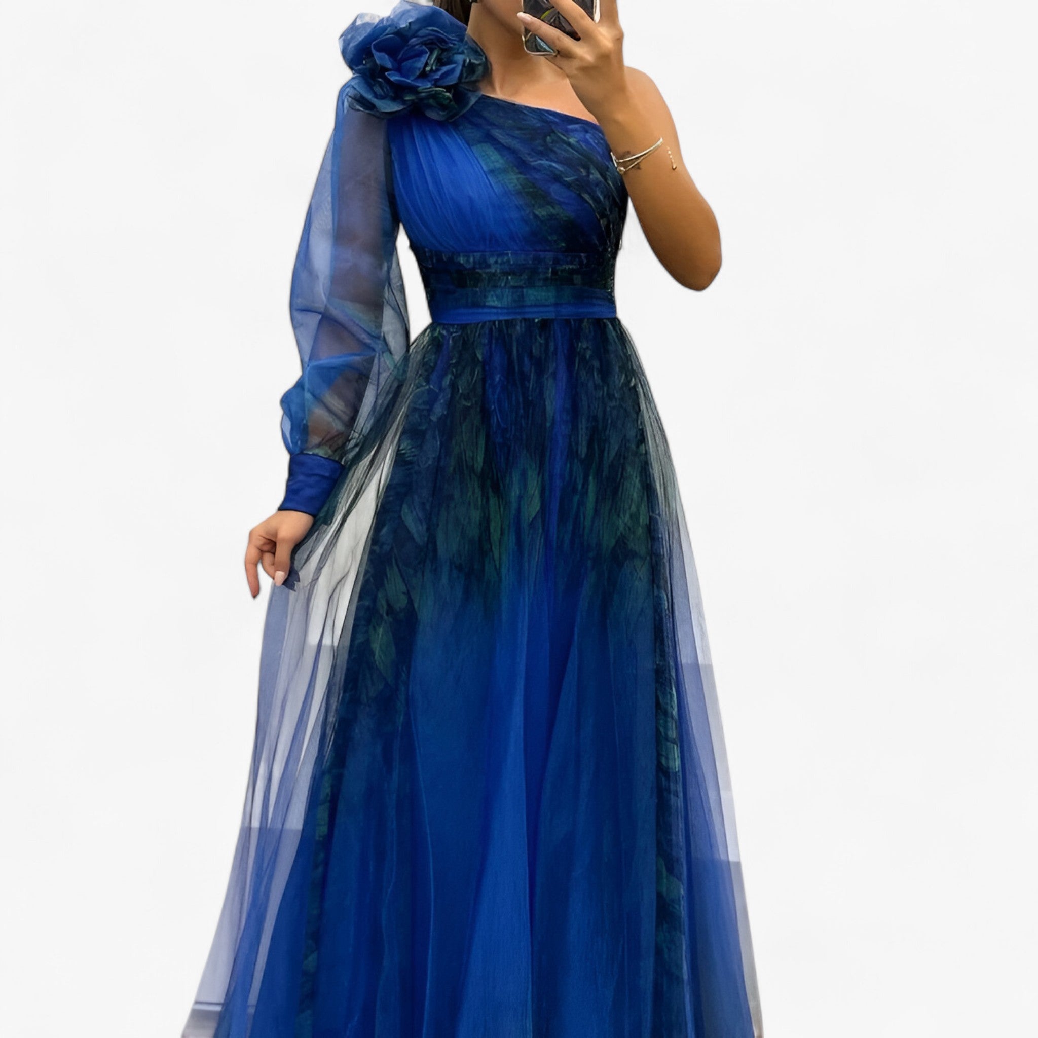Alma | Women's Elegant Asymmetric Maxi Dress