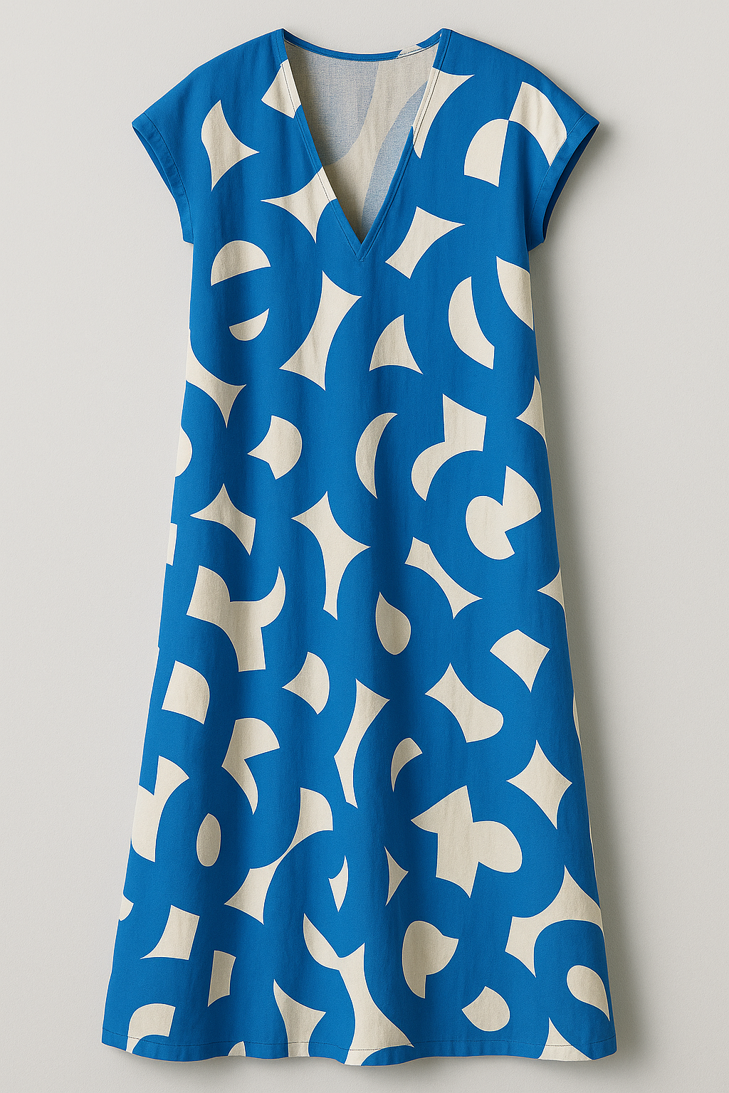 Flowing V-Neck Maxi Dress with Elegant Drape