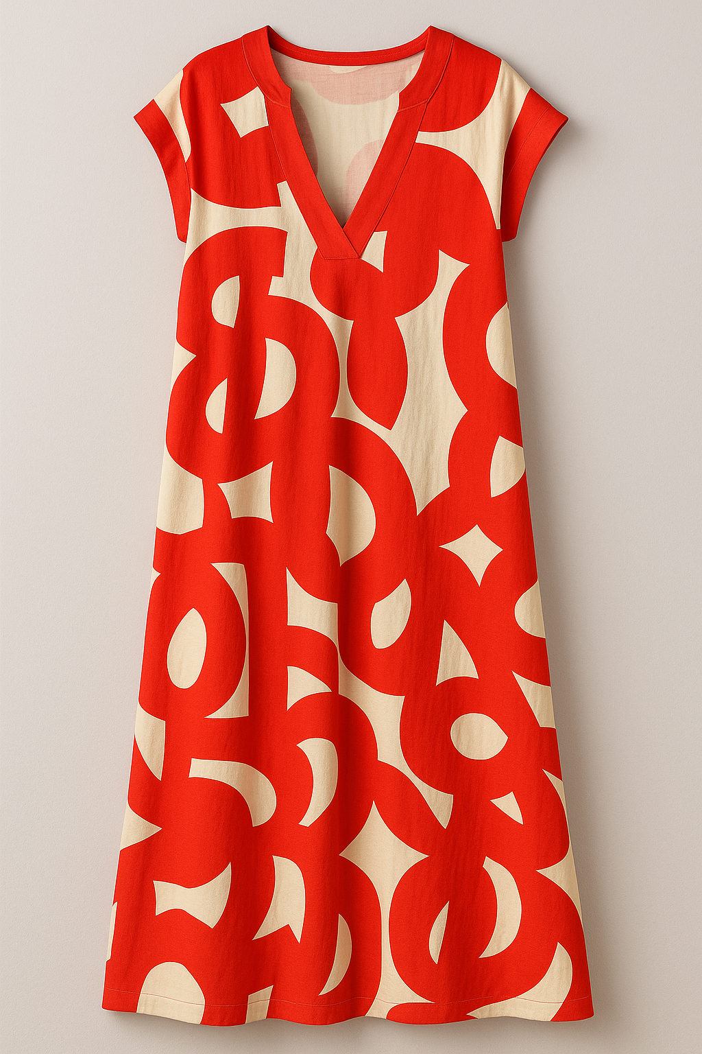 Flowing V-Neck Maxi Dress with Elegant Drape