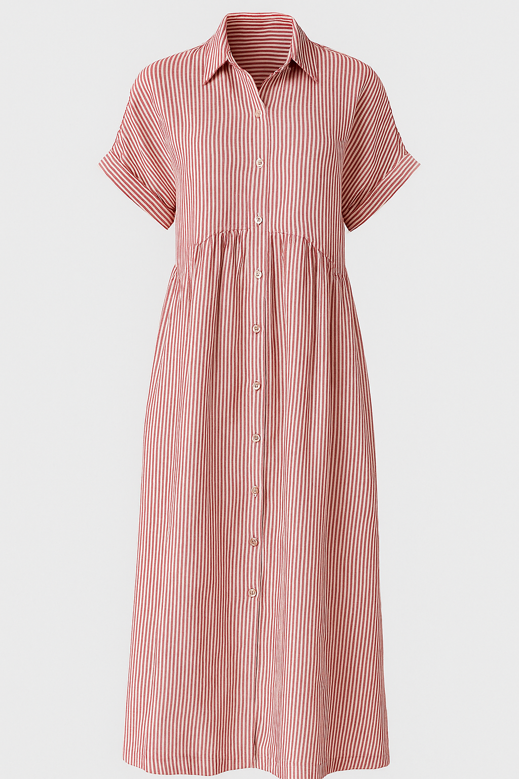 Women's Elegant Midi Dress with Side Pockets