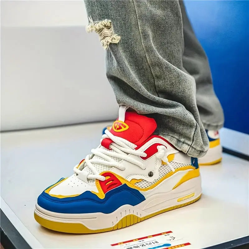Jake – Light Skate Sneakers with Modern Colorful Logo Design