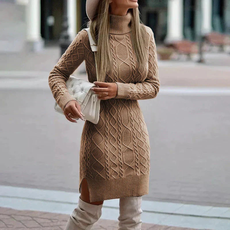 Luise | Knitted Dress with Turtleneck 0