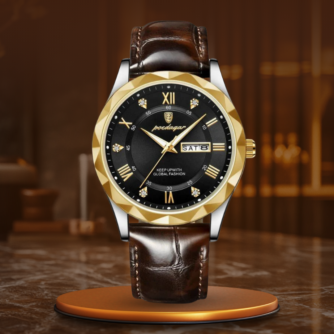 Luxury Leather Strap Quartz Watch