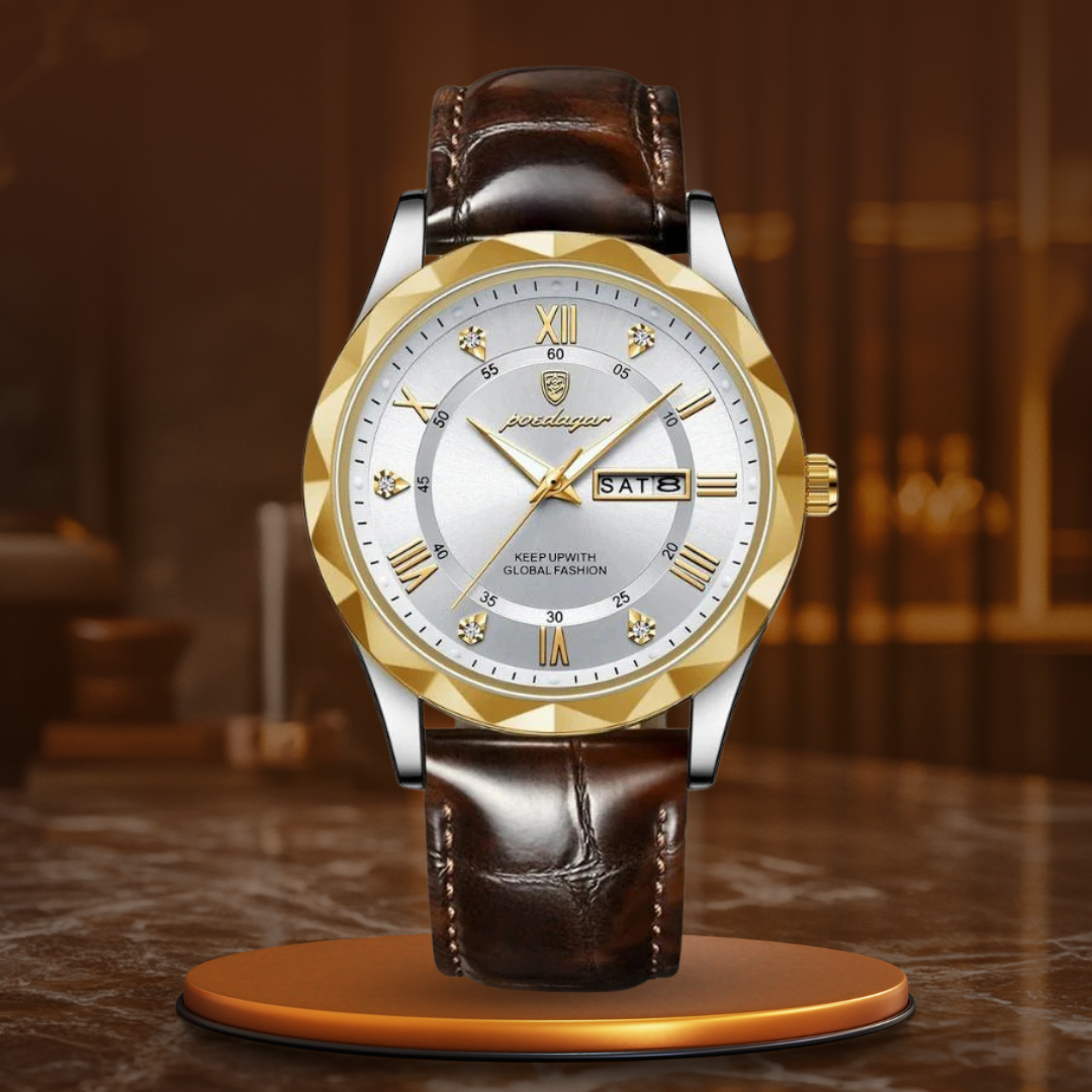 Luxury Leather Strap Quartz Watch