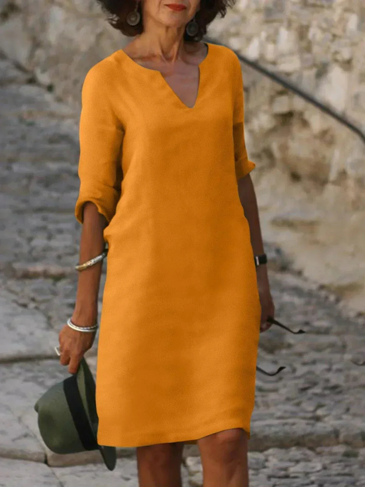 MMuse™ | Elegant Dress with V-Neck 3
