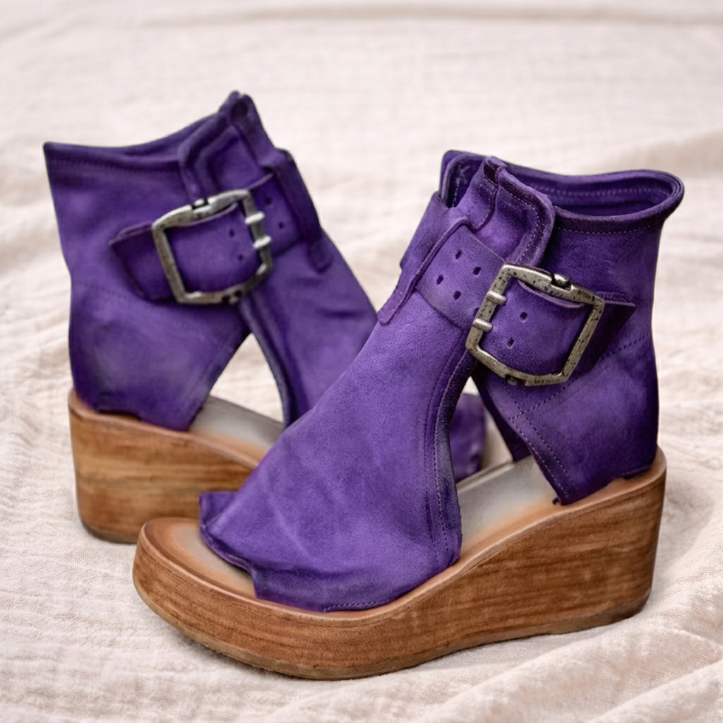 Jocelyn Rustic Wedge Sandals - Effortless Summer Style
