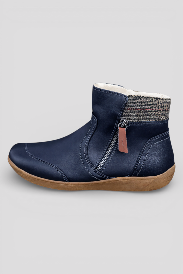 Comfortable Mid-Ankle Zip Boots – Flat Sole – Everyday Style