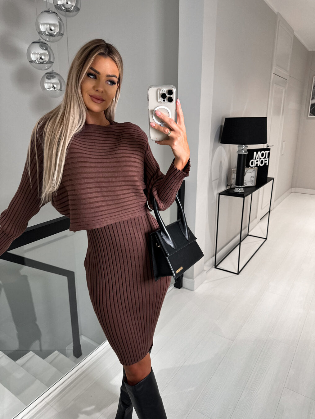Noelia | Knit Dress with Sweater Set 2