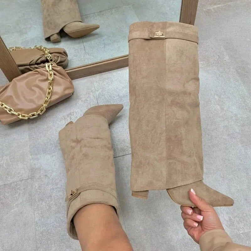 Boots with wide-leg and ankle design for stylish comfort