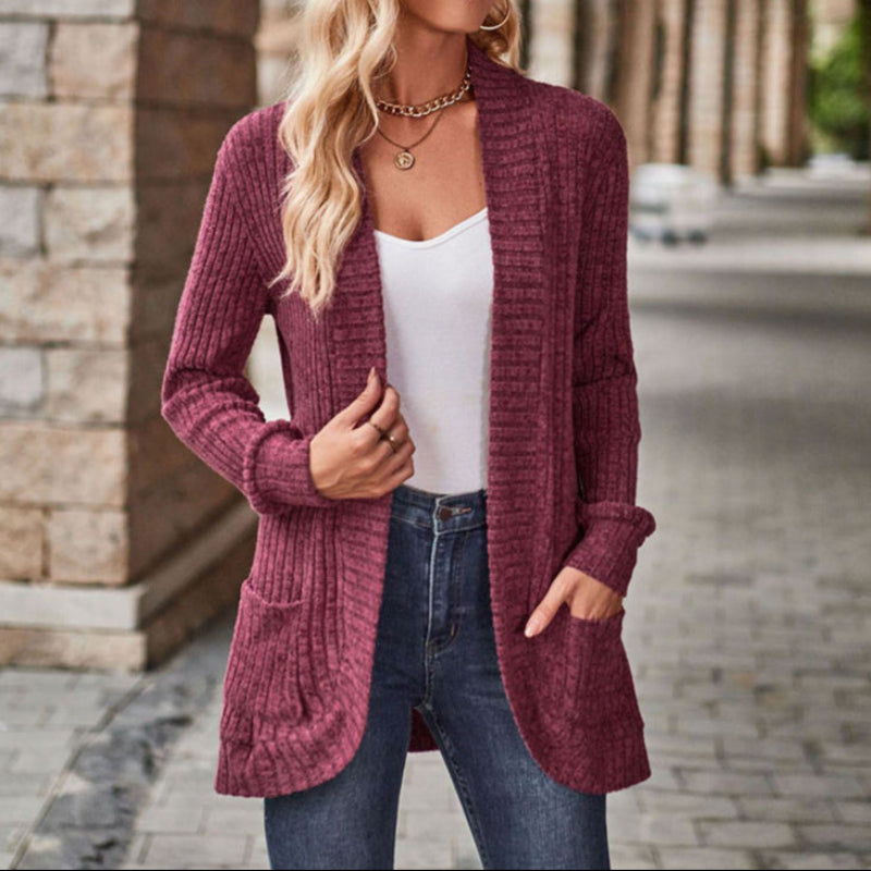 Cozy Lightweight Open-Front Cardigan — Soft, Drapey Long-Sleeve Comfort