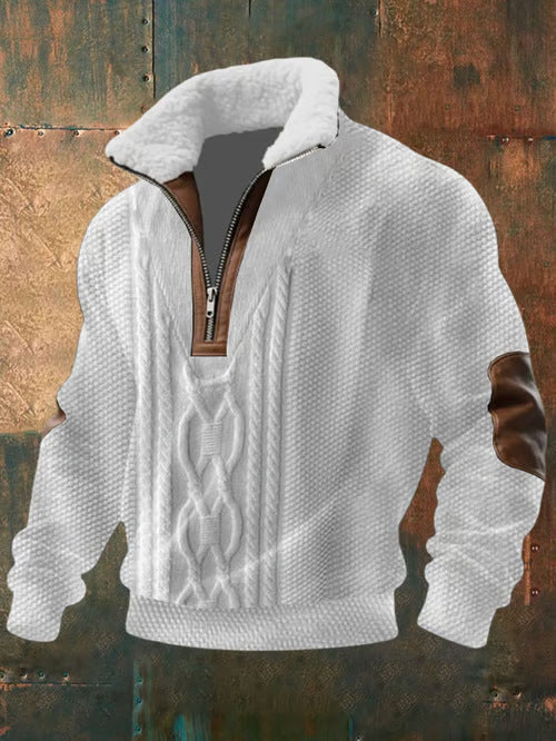 Jack - Cozy Zip-Up Sweater with Luxurious Fur-Trimmed Collar
