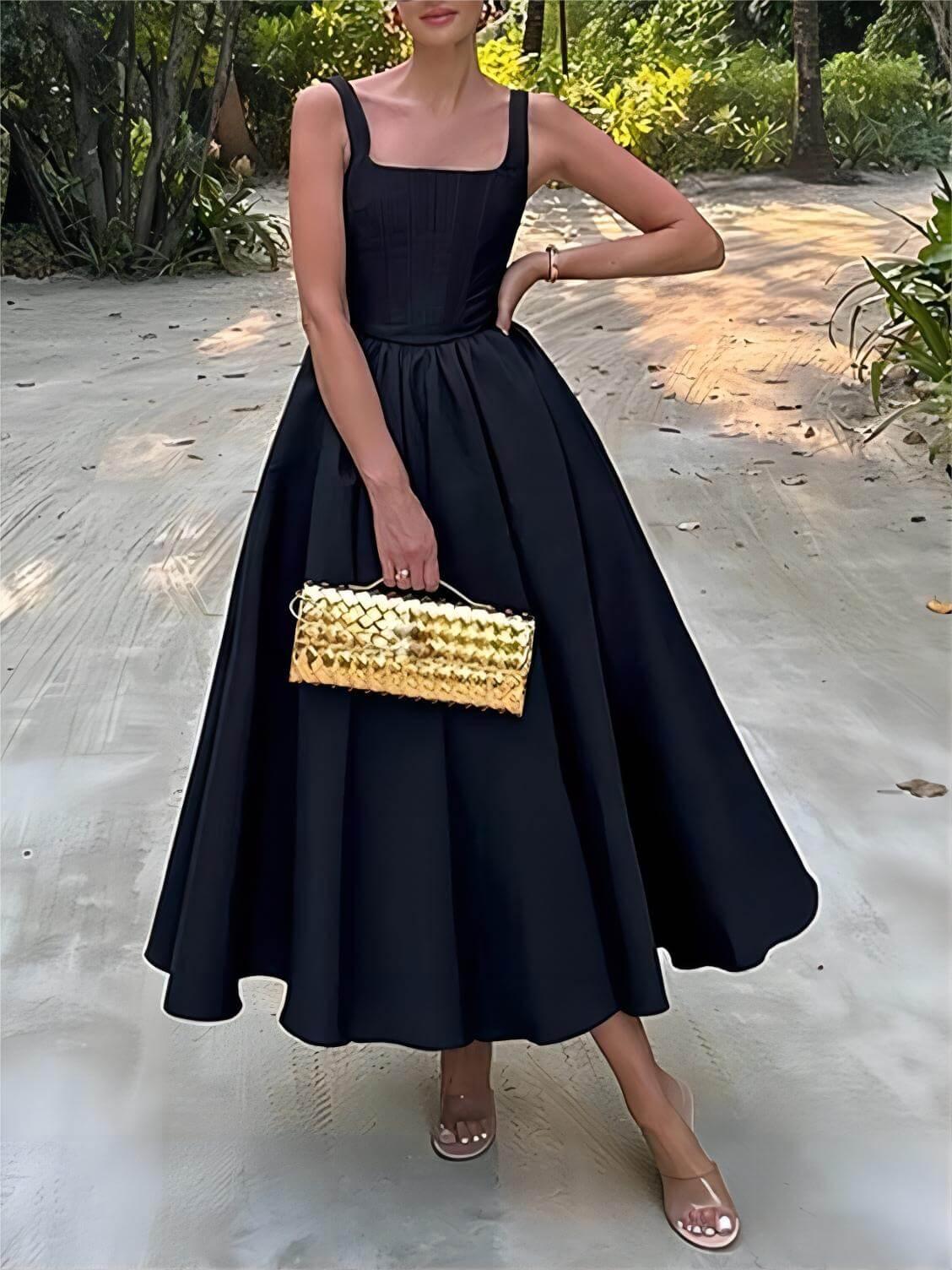 Chic and Elegant Dress with Backless Sleeveless