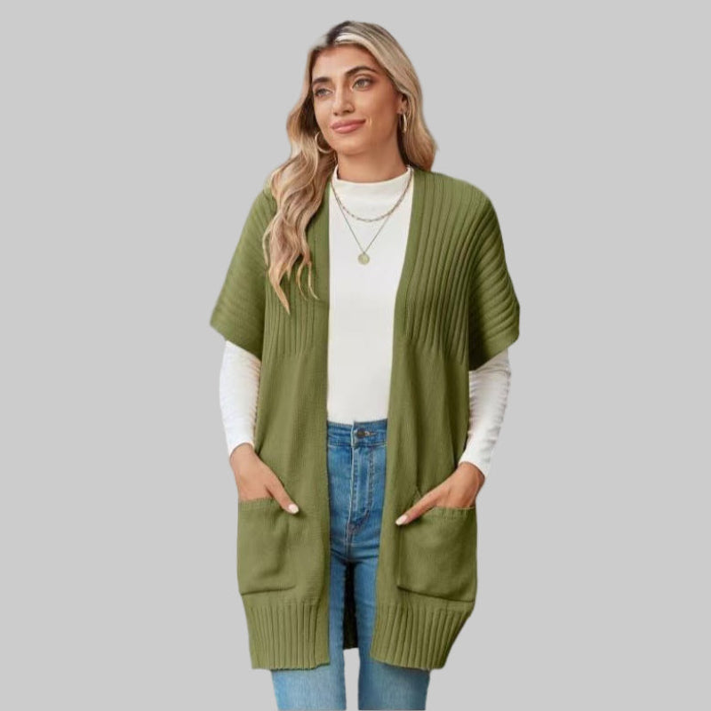 Ultra-Light Open-Front Knit Cardigan for Effortless Layering