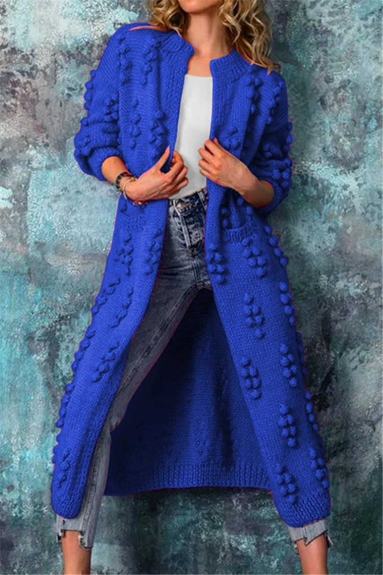 Grace | Women's Long Knit Kimono with Texture and Open Front Design