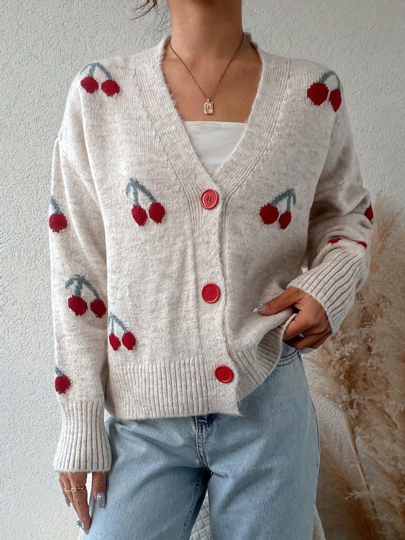 Luxe Button-Front Long-Sleeve Cardigan
