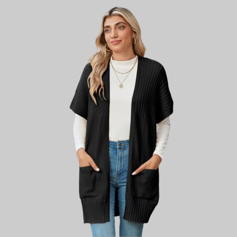 Ultra-Light Open-Front Knit Cardigan for Effortless Layering