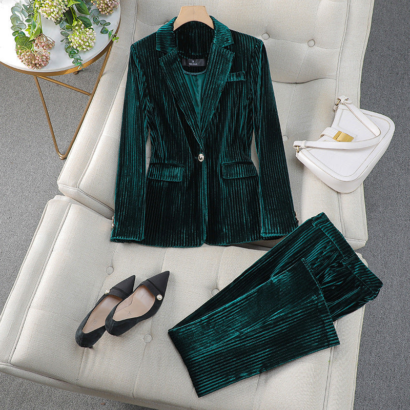 Grace | Chic Women's Set with Long Jacket and Casual Suit