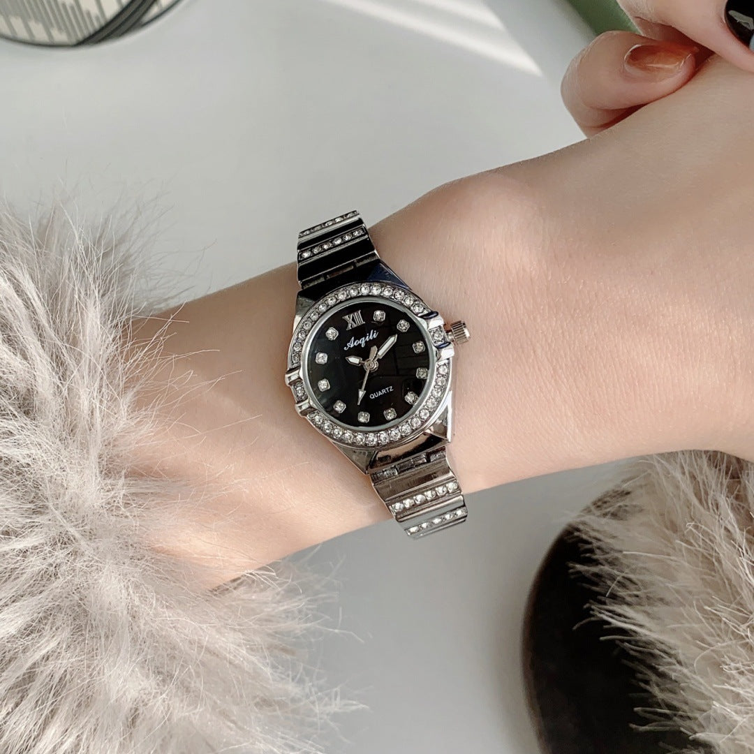 Elegant Quartz Watch with Small Dial