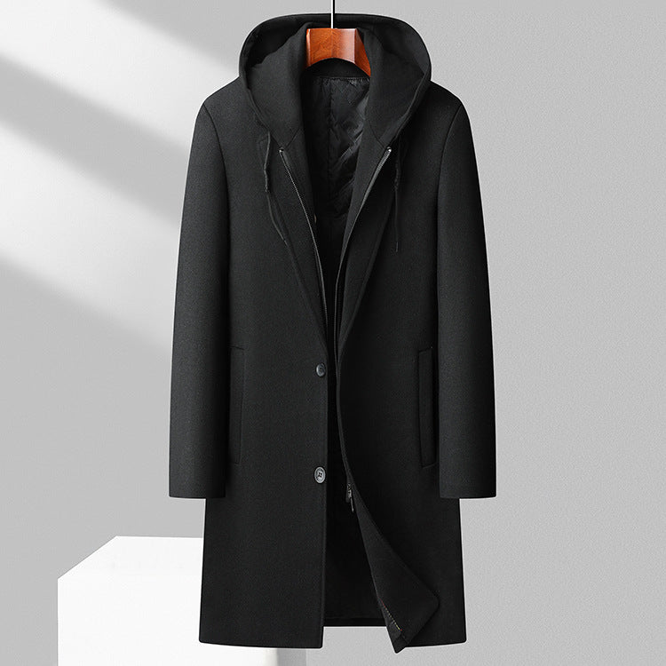 Elegant Alessio Wool Hooded Overcoat for Stylish Winter Warmth