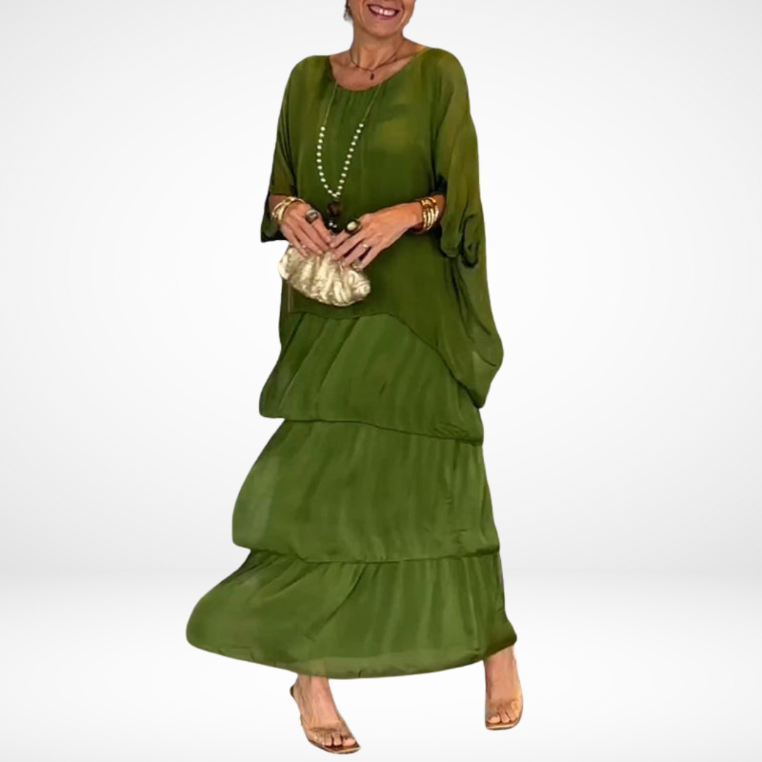 Artistic Flow Maxi Dress - Loose-Fit