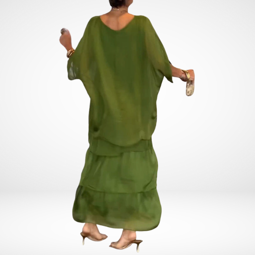 Artistic Flow Maxi Dress - Loose-Fit