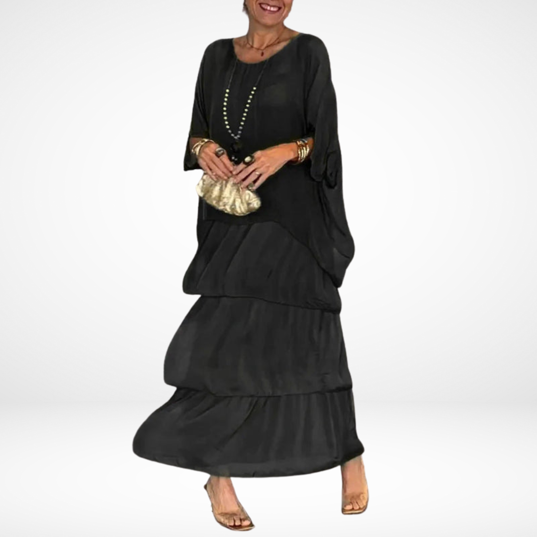 Artistic Flow Maxi Dress - Loose-Fit