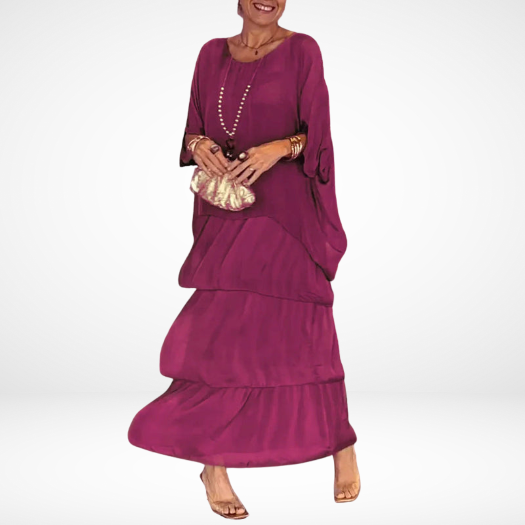 Artistic Flow Maxi Dress - Loose-Fit