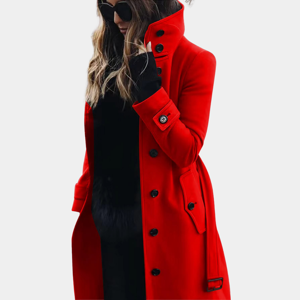 Chic and Cozy Light Winter Trench Coat for Women