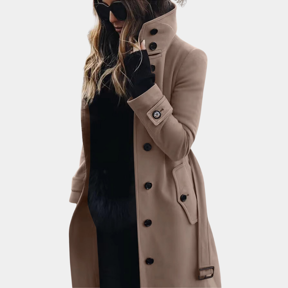Chic and Cozy Light Winter Trench Coat for Women