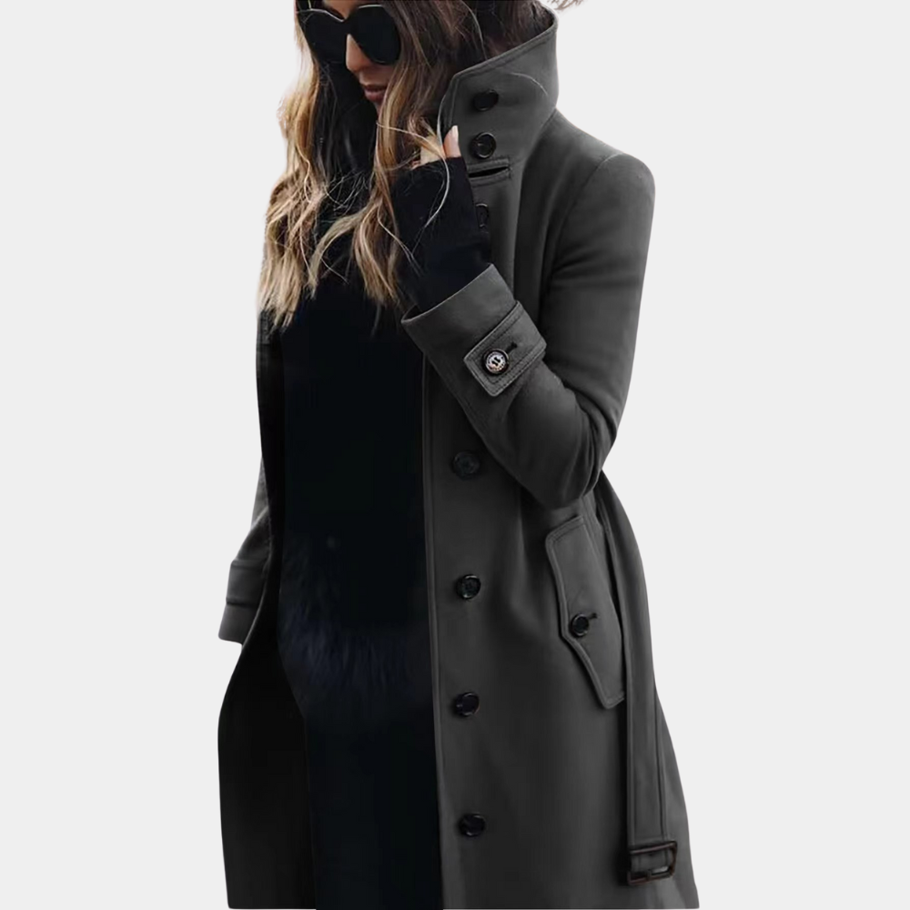 Chic and Cozy Light Winter Trench Coat for Women
