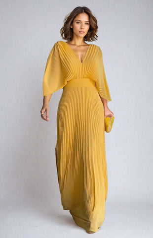 Paya | Elegant Midi Dress with V-Neck 8