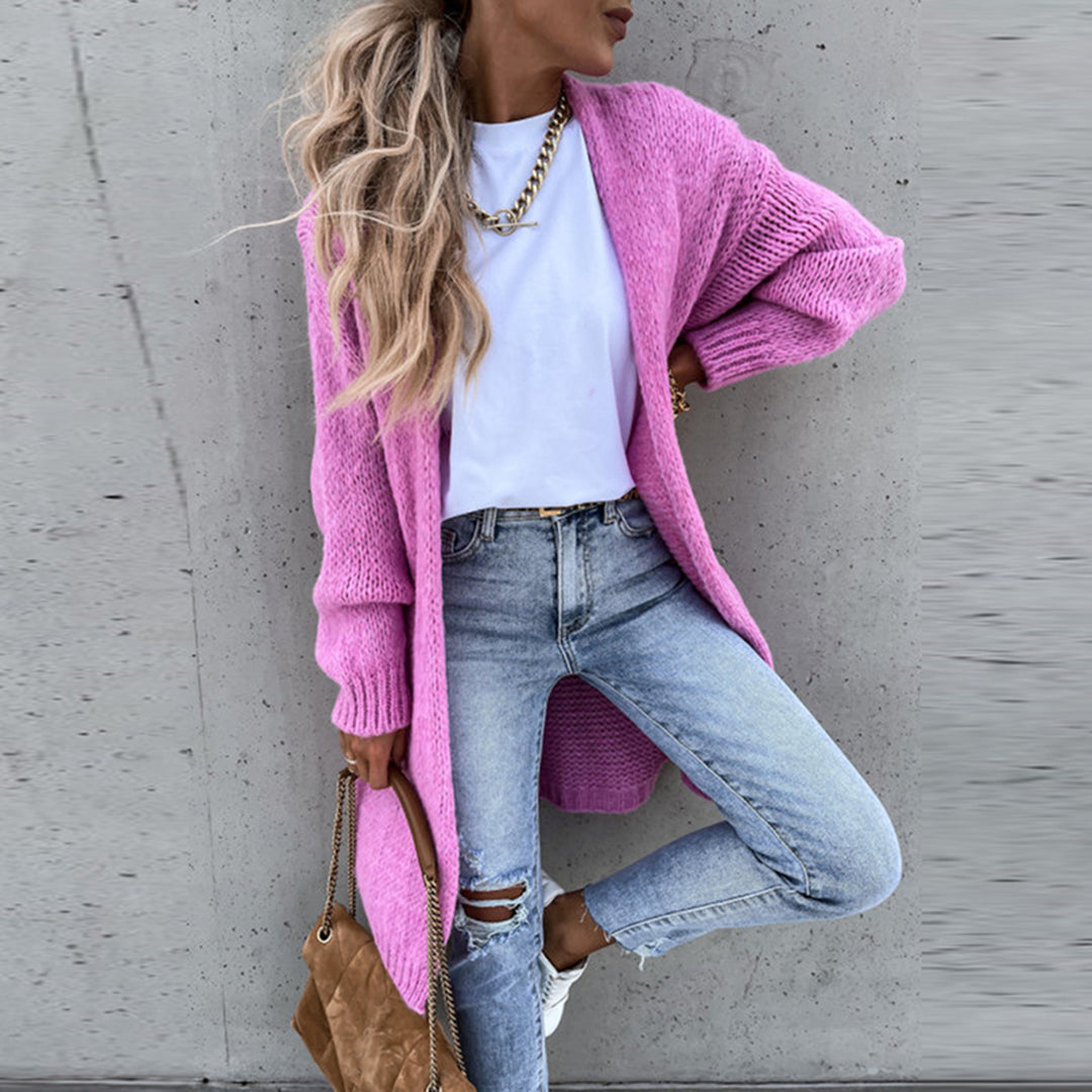 Lauren | Women's Cozy Relaxed Fit Long Open Front Cardigan for Effortless Style