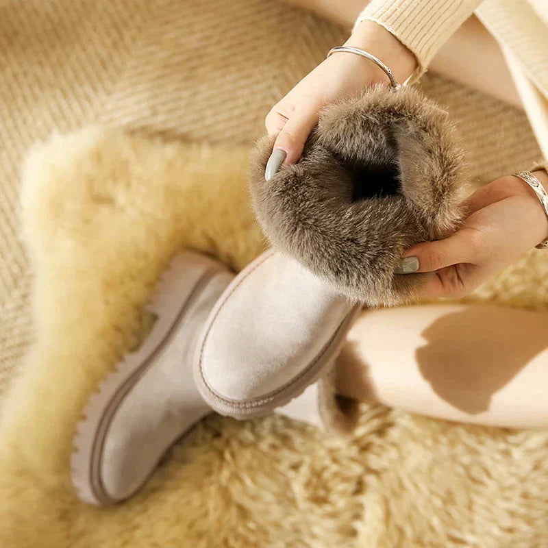 Women's Plush Winter Boots with Platform – Stylish and Warm for the Cold Season