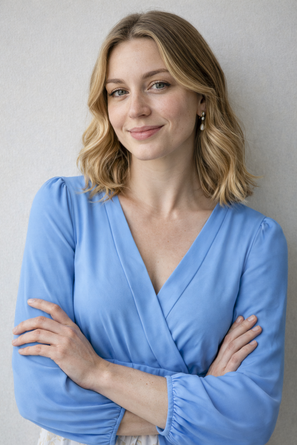 Elegant long floral dress with a V-neckline for a sophisticated style