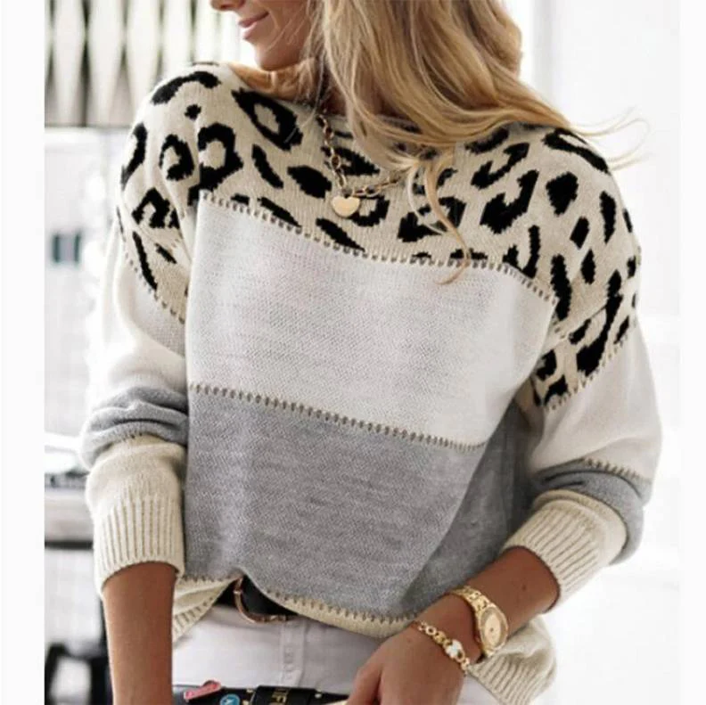 Casual Leopard Print Sweater Kay