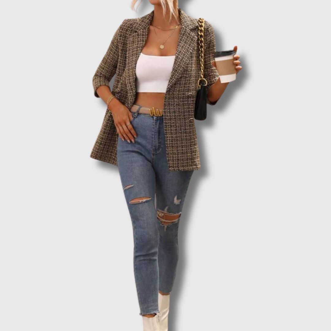 Sabine - Women's Elegant Tweed Blazer in Limited Edition