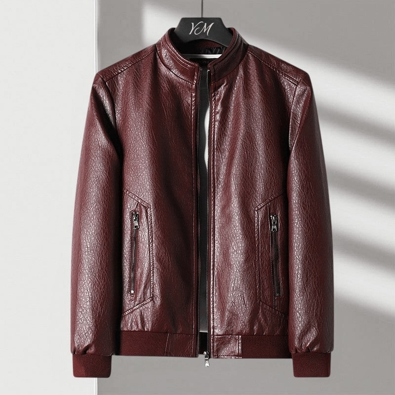 Matteo Verdi very elegant leather jacket for a sophisticated look