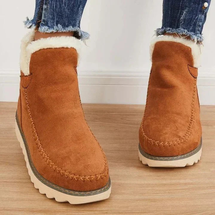 Stylish and comfortable retro winter boots with thick soles for women