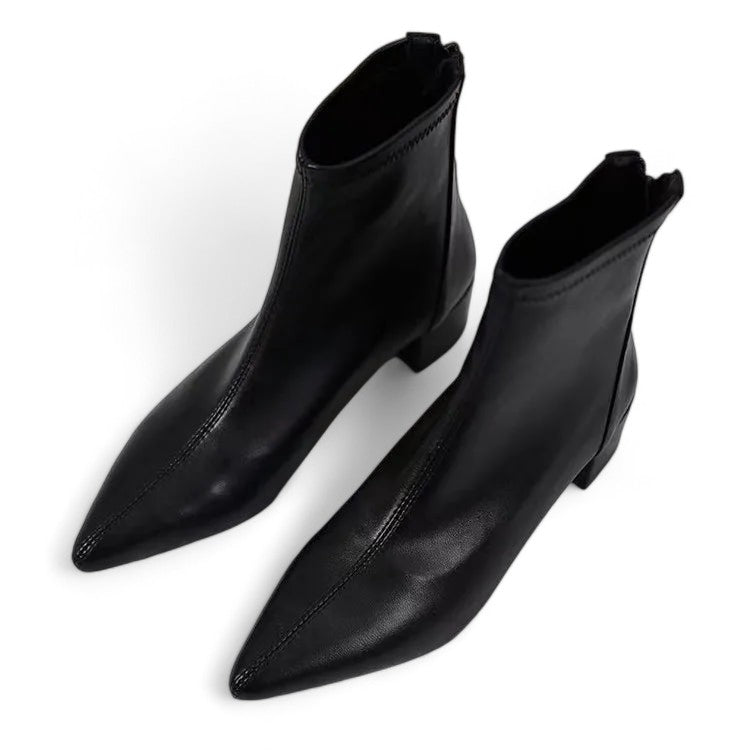 Chic Pointed-Toe Women's Boots with Back Zipper Closure