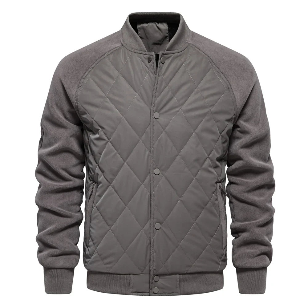 Nolan Leather Naval Jacket with Quilted Fabric