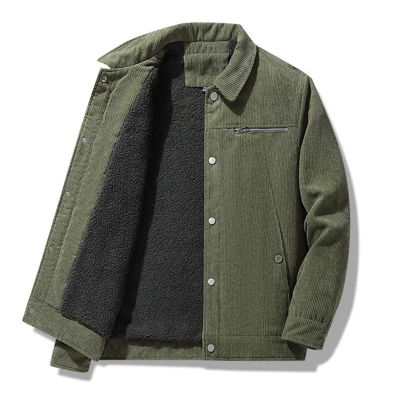 Striped Corduroy Jacket for a Trendy and Comfortable Style
