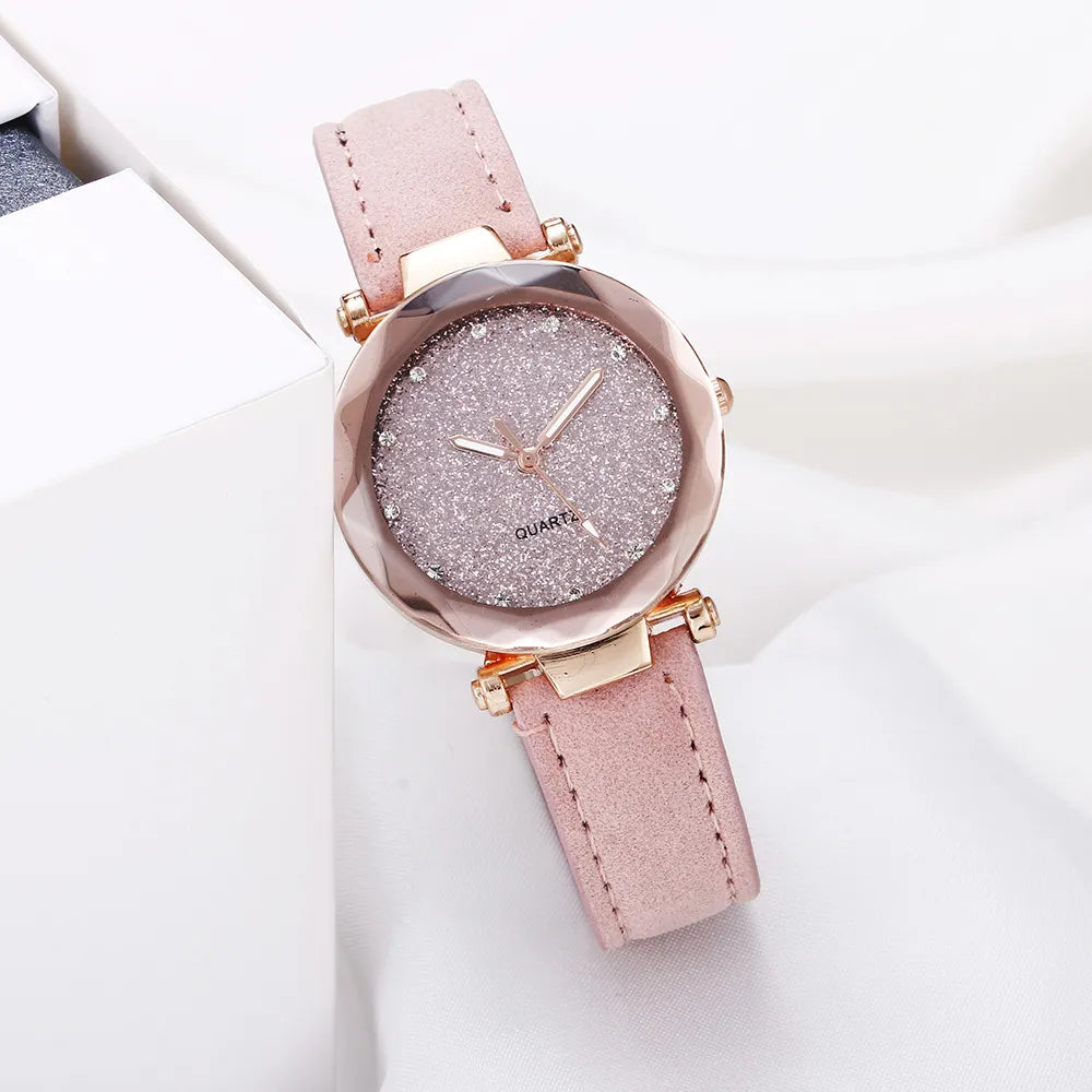 Elegant modern watch adorned with sparkling rhinestones