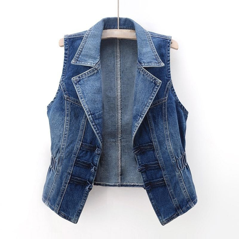 Samantha Damen Casual Sleeveless Open Vest - Stylish and Comfortable