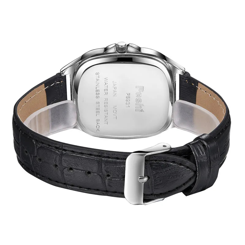 Elegant Quartz Watch with Fashion Leather Strap